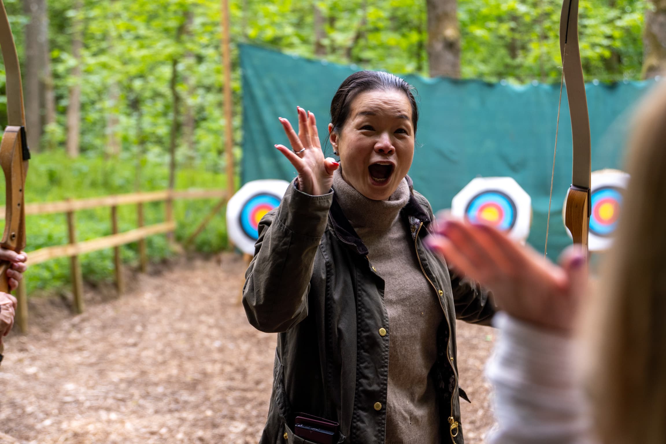 woman archery range